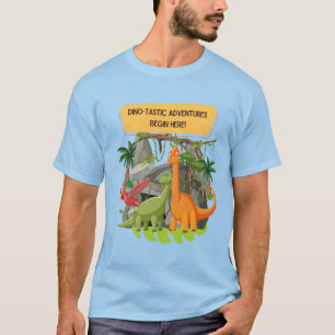 T-shirt aventures de DINOSAURES préhistoriques CITATIONS