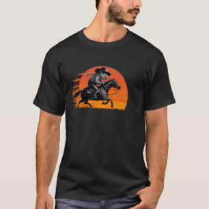T-shirt Aventures drôles de cowboy capybara et de cheval