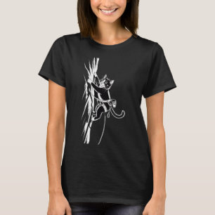 T-shirt Aventurier Intérieur Amateur de Chat et d'Escalade