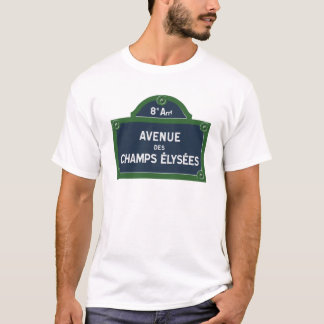 T-shirt Avenue des Champs Elysees street sign