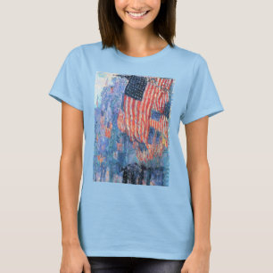 T-shirt Avenue sous la pluie de Frederick Childe Hassam