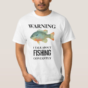 T-shirt Avertissant je parle de pêcher constamment drôle