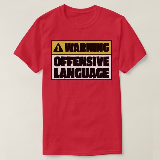 T-shirt Avertissement (Design devant)
