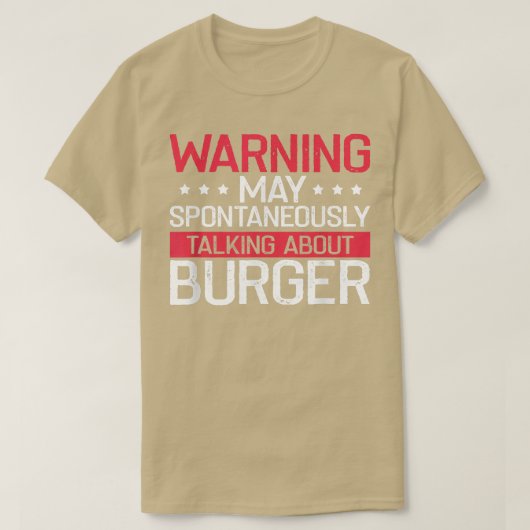 T-shirt Avertissement À Propos De Burger, Cheeseburger Lov (Design devant)