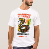 T-shirt Avertissement : Activé – Crotale enroulé (Devant)