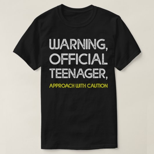 T-shirt Avertissement, Adolescent Officiel, Approche Avec (Design devant)
