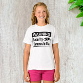 T-shirt Avertissement Caméra de sécurité en cours d'utilis