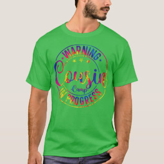 T-shirt Avertissement Camp Cousin En Cours Camping Été