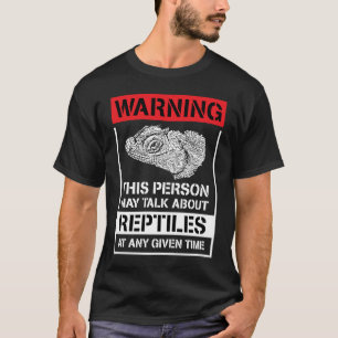 T-shirt Avertissement Cette Personne Peut Parler De Reptil