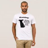 T-shirt Avertissement Chien (Devant entier)