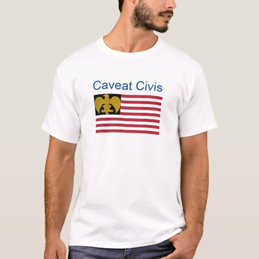 T-shirt Avertissement Civis - drapeau fasciste américain (Devant)