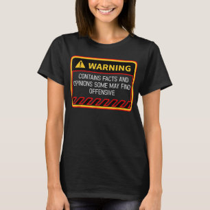 T-shirt Avertissement Contient Des Faits Peuvent Trouver U