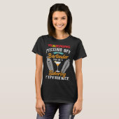 T-shirt Avertissement Dans Le Bartender Funny Sarcastic Ba (Devant entier)