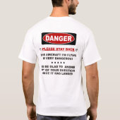 T-shirt Avertissement d'avions (Dos)