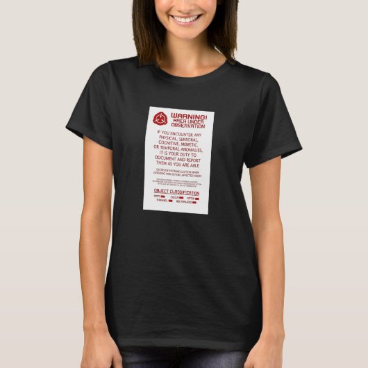 T-shirt Avertissement de classe d'objet Scp Foundation (Devant)