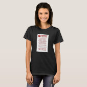 T-shirt Avertissement de classe d'objet Scp Foundation (Devant entier)