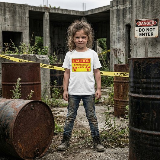 T-shirt Avertissement de danger de rayonnement dans les zo