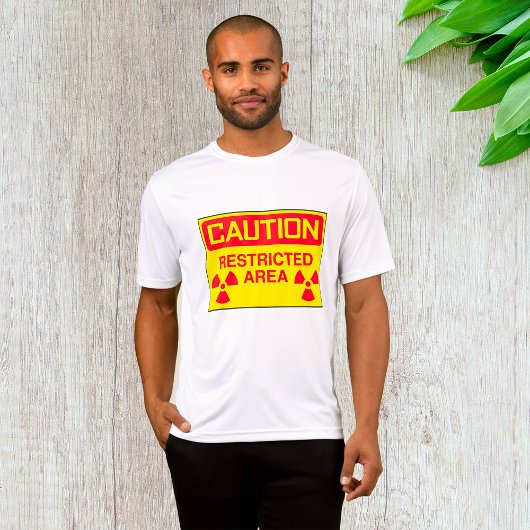 T-shirt Avertissement de danger de rayonnement dans les zo