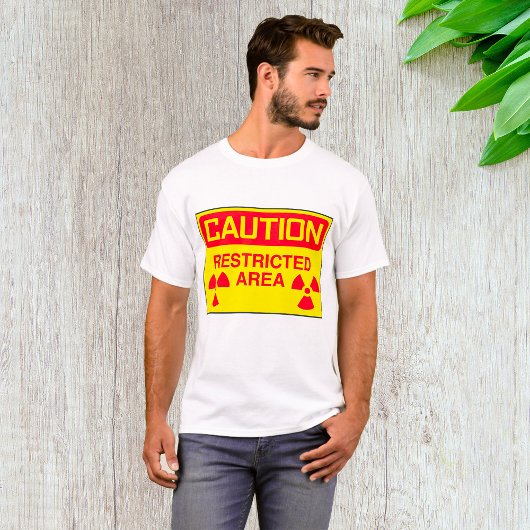T-shirt Avertissement de danger de rayonnement dans les zo