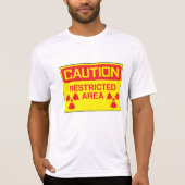 T-shirt Avertissement de danger de rayonnement dans les zo (Devant)