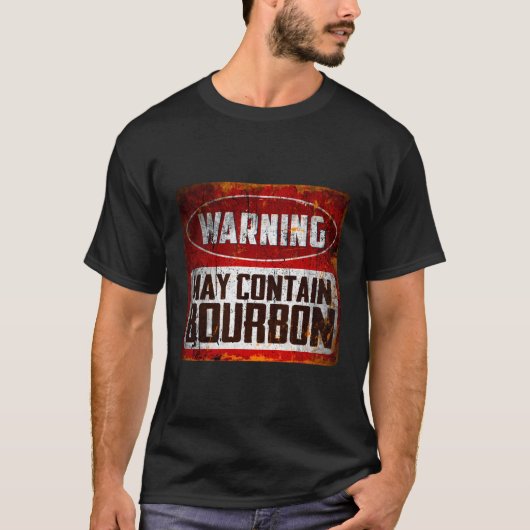 T-shirt Avertissement De Devis Peut Contenir Une Boisson D (Devant)