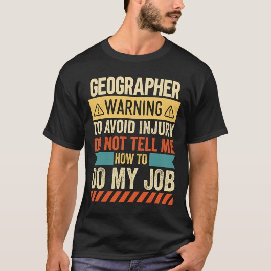 T-shirt Avertissement de géographie (Devant)