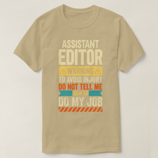 T-shirt Avertissement de l'éditeur adjoint (Design devant)