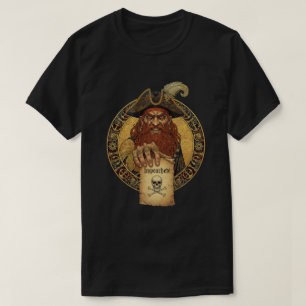 T-shirt Avertissement de pirate de la tache noire