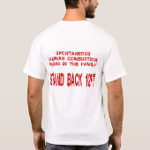 T-shirt Avertissement de SHC (Dos)