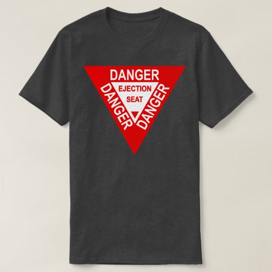 T-shirt Avertissement de siège d'éjection 2 (Design devant)