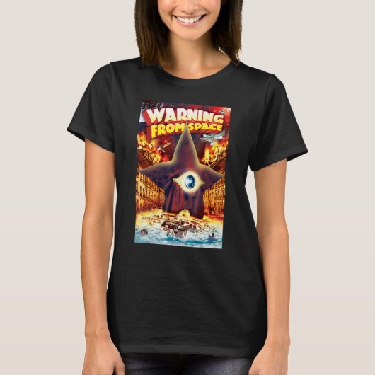 T-shirt Avertissement de Space Kaiju (Devant)