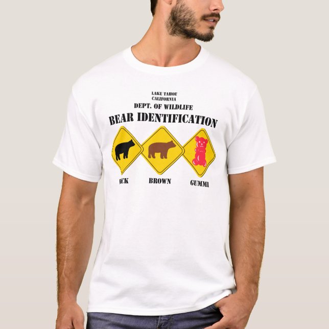 T-shirt Avertissement d'ours de Gummi - faune de Tahoe (Devant)