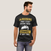 T-shirt Avertissement Drôle Cornhole (Devant entier)