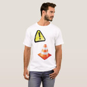 T-shirt Avertissement du cône de signalisation (Devant entier)