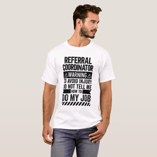 T-shirt Avertissement du coordinateur de référence (Devant entier)