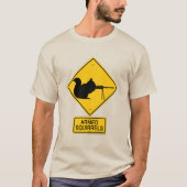 T-shirt Avertissement Écureuils armés (Devant)