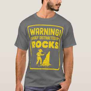 T-shirt Avertissement Facilement Distrait Par Rocks Géolog