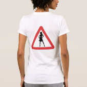 T-shirt Avertissement - femme avec la rapière (Dos)