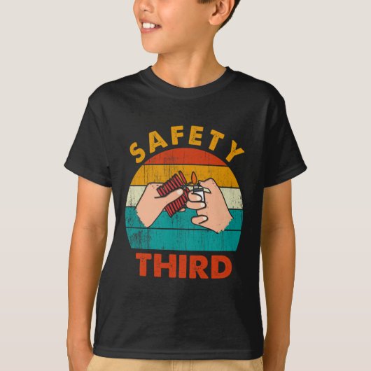 T-shirt Avertissement Feu d'artifice Rackers Sécurité Troi (Devant)