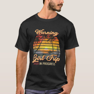 T-shirt Avertissement Filles Voyage 2022 Vacances En Cours