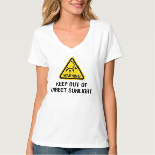 T-shirt AVERTISSEMENT - gardez hors de la lumière du