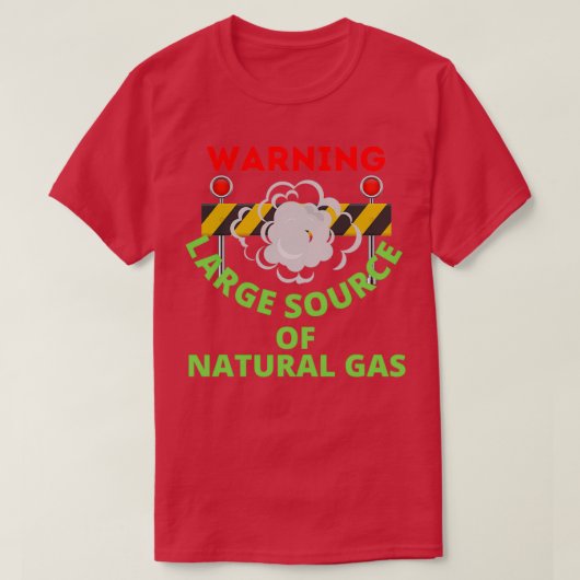 T-shirt avertissement grande source de gaz naturel 1 (Design devant)