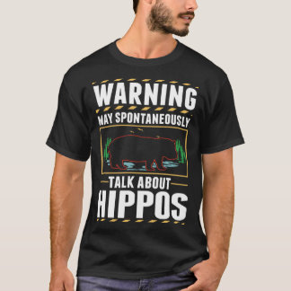 T-shirt Avertissement Hippo Hippopotamus
