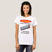 T-shirt Avertissement ! J'ai un harmonica… (Devant entier)