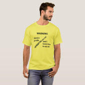 T-shirt AVERTISSEMENT - j'ai un piccolo et sais l'employer (Devant entier)