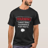T-shirt Avertissement J'Ai Une Tolérance Zéro Pour Les Ani (Devant)