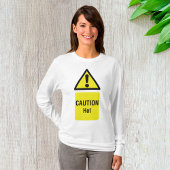 T-shirt Avertissement jaune gras Sécurité des signes chaud