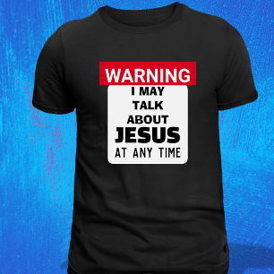 T-shirt AVERTISSEMENT Je peux parler de Jésus Drôle Pasteu