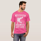 T-shirt Avertissement Je Sauter par-dessus Tout Parkour (Devant entier)