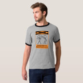 T-shirt Avertissement Lecteur de microphone Temperamental (Devant entier)